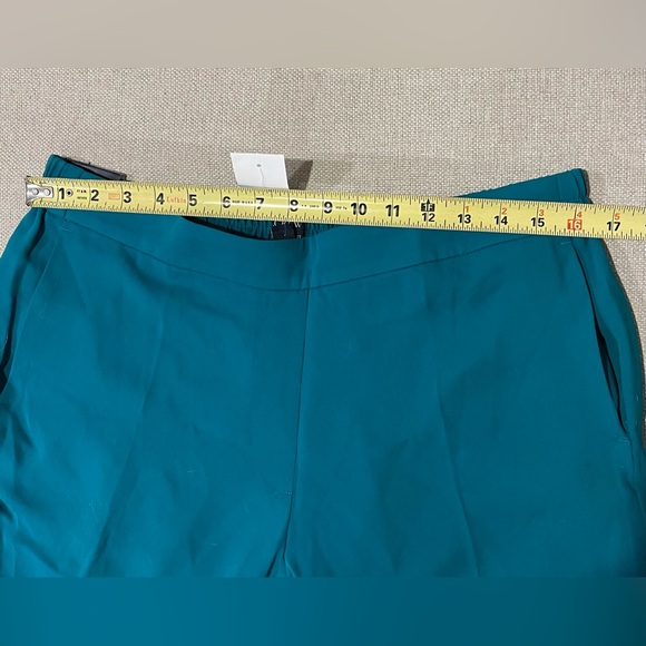 New J.Crew Jamie Cropped Pull On Pants In Teal/Emerald Green Size 14 - Picture 12 of 13